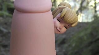 BUSTED Tinker Bell finds regular sized dicks simply irresistible in the woods