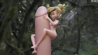 BUSTED Tinker Bell finds regular sized dicks simply irresistible in the woods