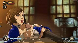 Elizabeth from Bioshock shines in a hentai XXX scene with a nice handjob