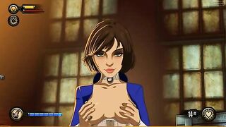 Elizabeth from Bioshock shines in a hentai XXX scene with a nice handjob