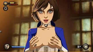 Elizabeth from Bioshock shines in a hentai XXX scene with a nice handjob