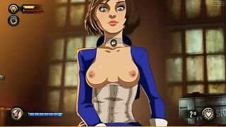 Elizabeth from Bioshock shines in a hentai XXX scene with a nice handjob