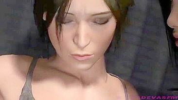She may look like an innocent but that is a big tease from one Lara Croft