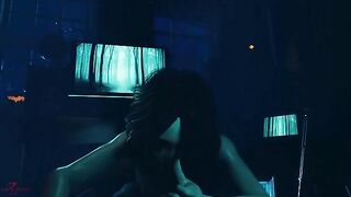 Sadako crawls out of the TV and rides a meaty boner in a hot POV movie