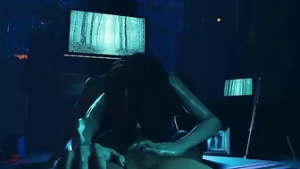 Sadako crawls out of the TV and rides a meaty boner in a hot POV movie