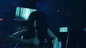 Sadako crawls out of the TV and rides a meaty boner in a hot POV movie