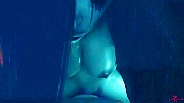 Sadako crawls out of the TV and rides a meaty boner in a hot POV movie