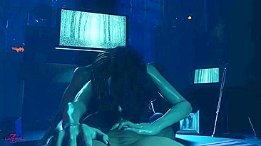 Sadako crawls out of the TV and rides a meaty boner in a hot POV movie