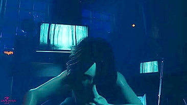 Sadako crawls out of the TV and rides a meaty boner in a hot POV movie