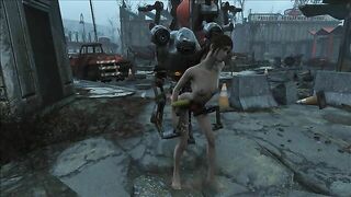 Fallout 4 Mr Handy fucking a wondering teen in the middle of nowhere as well