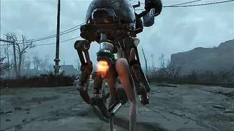 Fallout 4 Mr Handy fucking a wondering teen in the middle of nowhere as well