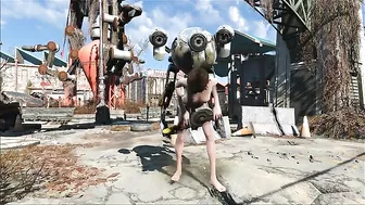 Fallout 4 Mr Handy fucking a wondering teen in the middle of nowhere as well