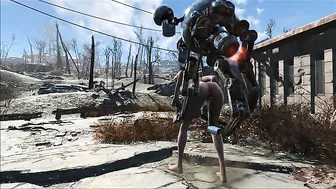Fallout 4 Mr Handy fucking a wondering teen in the middle of nowhere as well
