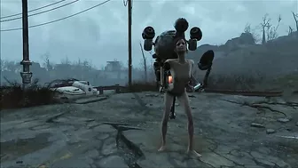Fallout 4 Mr Handy fucking a wondering teen in the middle of nowhere as well