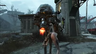 Fallout 4 Mr Handy fucking a wondering teen in the middle of nowhere as well