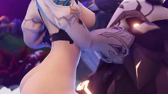 Genshin impact girl Eula is going to get rammed by a colossal cock big time