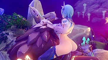Genshin impact girl Eula is going to get rammed by a colossal cock big time