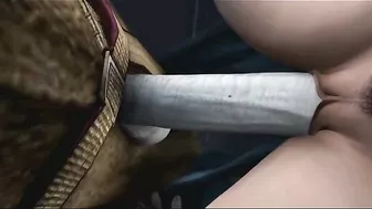 Rey enjoying sweaty love with two Empire creeps in an MMF threesome scene