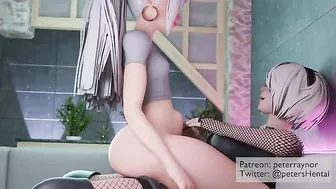 New age superheroine character in this 2d girl hentai video with a creampie