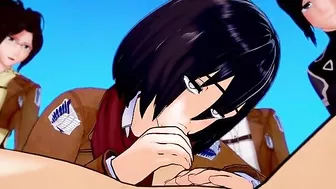 A sexy girl and her firey friend fucking everyone they see in an orgy hentai vid