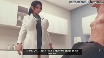 Doctor girl puts student cock in her mouth before enjoying real fucking in HD