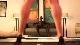 Cuckold porn showing a big boobed lady that gets OWNED by his fucking bully