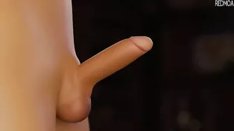 Cute girl doing her best with a throbbing member in this hentai XXX movie