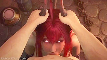 Sexy succubus dealing with a massive boner in a POV scene that gets you off