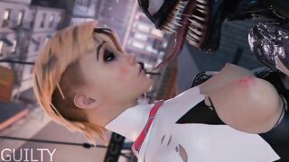 Spider Gwen gets violated by Vencom's huge cock in a taboo hentai movie here