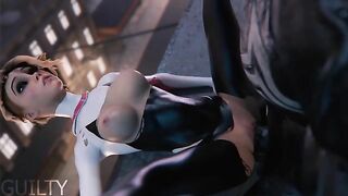 Spider Gwen gets violated by Vencom's huge cock in a taboo hentai movie here