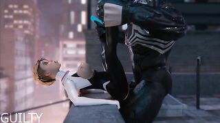 Spider Gwen gets violated by Vencom's huge cock in a taboo hentai movie here