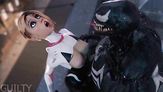 Spider Gwen gets violated by Vencom's huge cock in a taboo hentai movie here