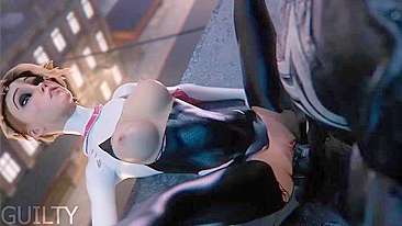 Spider Gwen gets violated by Vencom's huge cock in a taboo hentai movie here