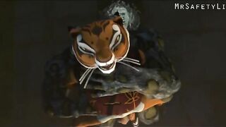 Tai Lung from Ku Fu Panda is having lotsa fun with a kinky and leggy tigress