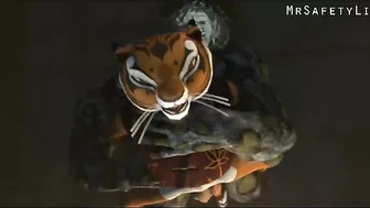 Tai Lung from Ku Fu Panda is having lotsa fun with a kinky and leggy tigress