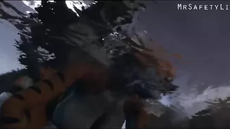 Tai Lung from Ku Fu Panda is having lotsa fun with a kinky and leggy tigress