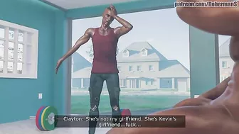 BBC double fuck with a busty cheerleader gal that only cares about their size