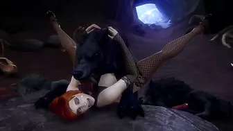 Assumi from World of Warcraft encounters some horny monsters in the woods