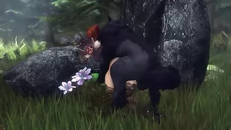 Assumi from World of Warcraft encounters some horny monsters in the woods