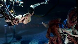 Horny Ada Wong's amazing zombie blowjob with hardcore fucking as a bonus