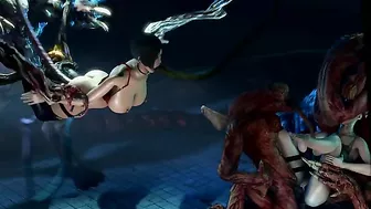 Horny Ada Wong's amazing zombie blowjob with hardcore fucking as a bonus