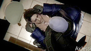 Jill from Resident Evil is going to endure anal banging with a true monster