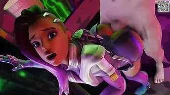 Overwatch Sombra even gets her butthole fingered across hardcore compilation