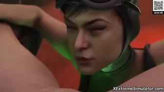 Catwoman and Supergirl enjoying lezdom informed foto fetish and BDSM action