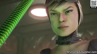 Catwoman and Supergirl enjoying lezdom informed foto fetish and BDSM action