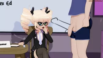 Adorable babe in a strict outfit is ready to give this stiffie an examination Adorable babe in a strict outfit is ready to give this stiffie an examination