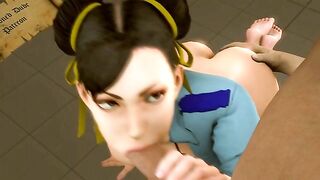 Brunette named Chun Li gets her tight street fighting slit get fucked deeply