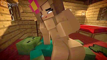 Minecraft porn showing lots of pussy pounding and cowgirl riding in hot ways