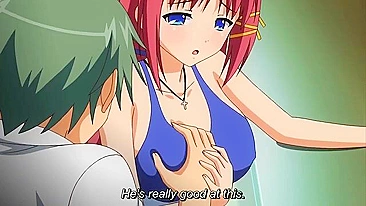 Pink hair babe is going to get impaled on a hard boner in a hentai scene