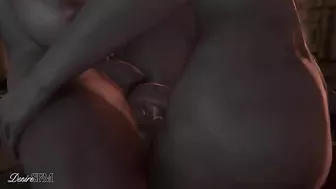 Triss uses her futa boner to gape Ciri to the absolute limit in a kinky scene